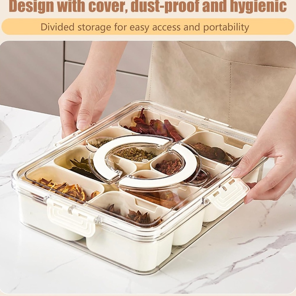 Clear and White Storage Organizer Box NWT - Picture 5 of 6